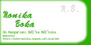 monika boka business card