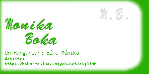 monika boka business card